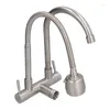 Bathroom Sink Faucets Faucet Double Head Water Tap For Kitchen Basin