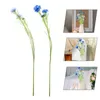 Decorative Flowers 2 Pcs Simulation Car Cornflower Vases Home Decor Floral Bouquet Picks Dining Table