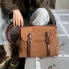 Shoulder Bags Retro Faux Suede Women's Messenger Bag Large Capacity Ladies Tote Simple Solid Color Female Commute Handbags