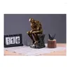 Decoratieve beeldjes 26cm Denker Standbeelden Creatieve Mensen Sculpturen Hars Woondecoratie Kantoor Desktop Boekenplank Bureau Ornamenten Modern