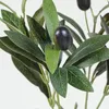 Flores decorativas artificial folha verde ramo de oliveira plantas falsas arranjo planta casamento decoração para casa adereços pogal