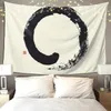 Wandtapijten Enso Japanse Zen Circle Wandtapijt Grappige Muuropknoping Esthetische Home Decor Voor Woonkamer Slaapkamer Dorm