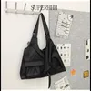 Fashion Summer Highcapacity Handbag Nylon Workwear Ladies Korean Style Hobos Bag Youth Crossbody Shoulder 240326