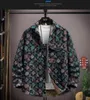 Chaqueta de diseñador de primavera para hombre, chaquetas de otoño estampadas de lujo de manga larga con bolsillos, solapa holgada, cuello polo, abrigo de gran tamaño, prendas de vestir