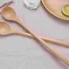 Cucchiai 2 pezzi Cucchiaio di miele Utensili da cucina Marmellata Miscelazione Manico lungo Mescolando Marmellata di bambù in legno