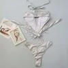 Yi si man 23 lentejuelas bikini bikini set de tres piezas para mujeres sexy bikini mujeres