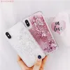 Étui à eau en silicone souple liquide pour Samsung Galaxy S24 S23 S22 Ultra S21 S20 Fe S10 S9 S8 plus S7 COUVERTURE DE BLING SANDS SANT