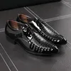 Robe chaussures hommes crocodile grain cuir bureau d'affaires slip-on fête de mariage mocassins décontractés designer pour