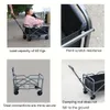 1pc pieghevole da esterno con maniglia regolabile a 4 ruote, robusto carrello pieghevole per la spesa, carrello per carichi pesanti, carrello, accessori da campeggio, stoccaggio domestico e