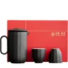 Conjuntos de chá de cerâmica de grande capacidade Filtro de bule um pote dois copos conjunto de chá japonês casa simples ao ar livre fabricante de viagens