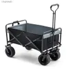 Camp Furniture Multifunction Handcart Camping Wagon Trolley stor kapacitet fällbar vagn Beach Garden Collapsible Outdoor Utility Shopping Cart YQ240330