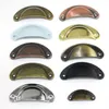 Retro Metal Furniture Handware Drawer Handle Kitchen Cabinet Door Knobs Antique Brass Shell Pull Handles for Home Accessories