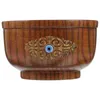 Bols Practical Wood Bowl Tibet Style Conteneur en bois mélange de salade naturelle vintage