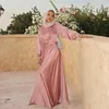 Abbigliamento etnico Estate Abaya in raso per le donne Abito hijab avvolgente musulmano Eid Ramadan Abaya Dubai Abiti africani Turchia Caftano modesto islamico