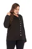 Новинка 2022 года, женская весенне-осенняя блузка больших размеров для женщин, рубашка большого размера с рукавами Lg, топы с украшением в виде ягодиц 3XL 4XL 5XL 6XL s6YS #