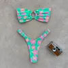 Microbikini con realce para mujer, trajes de baño sexys para mujer, conjunto brasileño de Tanga, trajes de baño con estampado, ropa de playa 2024 240322