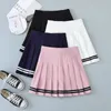 girls Spring Autumn Summer JK Uniform Skirt Navy Black Pink White Daily Women's High Waist Pleated Skirt Slim Preppy Style XXXL S07e#