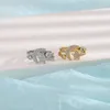 Pierścienie klastra Mikro-inkruknięte gwiazdy cyrkonu księżyc dla kobiet otwierających regulowaną kombinację nakładki Pierścień Znakomite prezenty biżuterii ANILLOS MUJER