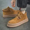 Casual Shoes Men Mode Sneakers Sports High Top Speisure Trend Shoe Lace Up Flats Motorcycle Drive