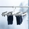 Les cintres économisent des vêtements ménagers Hangle de séchage pliant fixe disque de rack de séchage fort et robuste rotation à 360 °