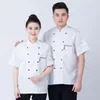 uniforme de manga curta verão hotel cozinha mulheres ocidental restaurante roupas preto chef macacão lg 22np #