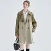 Dames Trenchcoats 2024 Koreaanse Lente Herfst Vrouw Jas Mode Casual Color Blocking Britse Stijl Losse Overjas Windjack Dames