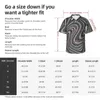 Men's Casual Shirts Black White Silver Grey Line Beach Shirt Man Modern Geometric Hawaiian Short Sleeve Trendy Oversized Blouses Gift