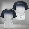 Mäns T-shirts Herrkontrast Tenniskläder andningsbara sommargolfkläder med fitness Kort ärm Mens Sports tröja för badminton 240319