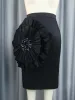 Kvinnor Summer Pencil kjolar Luxury Sequin FR Applique Plus Size High midja monterad kjol Elegant Night OcSiSi kläder E2Jy#