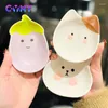 Cups Saucers Cute Ceramic Snack Dish Ceramics Cartoon Disc Household Kitchen Dishes Mini Pot Dipping Plate Dessert Tableware