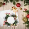 Decoratieve bloemen bessenkrans gesimuleerde slinger hangende bruiloft deur hars houten nep plant buiten kerstversiering