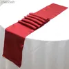 Table Runner 10pc Satin Runners For Home Banquet Wedding Party Supplies Dining Decoration chemin de table Multicolor yq240330