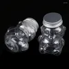 Storage Bottles 2pcs 100ml Premium Vial Cute Bear Candy Sugar Containers Bottle Plastic Jar Food Honey For Kids Gift