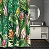 Shower Curtains Nordic Green Leaf Bathing Curtain Bathroom Waterproof With 12 Hooks Home Deco Free Ship