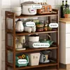 Kitchen Storage 1 Pc 3 Tier Wooden Cart High Capacity Shelf Movable Gap Rack Bathroom And Livingroom Organizer