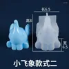 Baking Moulds 3D Elephant Silicone Mold Handmade DIY Crystal Resin Mould Keychain Making Tools Accessories