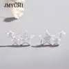 Hoopörhängen JMyumi 925 Sterling Silver Fashion Star Handmased Small Stud for Women Elegant Wedding Jewelry Accessories