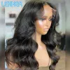 Wigs Lekker Body Wave 13x4 Lace Frontal Human Hair Wigs For Women Pre Plucked Glueless Brazilian Remy Hair Wear to Go Long Wavy Wigs