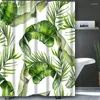 Shower Curtains Nordic Green Leaf Bathing Curtain Bathroom Waterproof With 12 Hooks Home Deco Free Ship