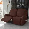 Stol täcker 1/2/3SEAT Soft Split Recliner Sofa Cover Elastic All-Inclusive fåtölj Slipcovers Solid Color Couch Protector Case