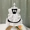 Dog Apparel Pet Clothes For Small Dogs Maid Outfit Lolita Anime Cat Cute Princess Dress Puppy Clothing Yorkies