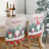 Chair Covers Christmas Cover Santa Claus Decorations Decorate Cartoon Ornament Linen Patterned