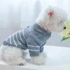 Vêtements pour chiens Bande d'hiver Crochet Pull Manteau Bouton en bois Vêtements pour animaux de compagnie pour petits chiens moyens Vêtements tricotés Chiwawa Puppy Jumper