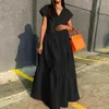 Sıradan elbiseler yaz kadın fırfırlar sundress zarif parti plaj elbisesi vintage boho midi güneş büyük boy gevşek