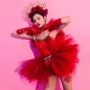 Gogo Jazz Dancing Drag Queen Cosutme Women Tutu Red Dr Party Festival Clothing Nightclub Rave Outfit Performance Clothes U5JJ#