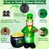 Party Decoration Ourwarm 6FT St Patricks Day Outdoor Inflatables With Gold Pot Holding Beer Hand Buildin LED Light For Lawn Yard Decor