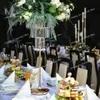 Party Decoration 80cm/120cm med lätt Candelabra akrylljushållare Tabell mittstycken Flower Stands Candlestick Decor Drop Deliv Dhjy0