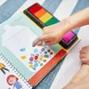 Drawing Painting Supplies Children Fingerprinting Books With Rubber Stamps Ink Pad Kids Activities Doodling Book Animal Garden Garten Dhnk7