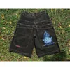 jnco jeans heren shorts streetwear jnco y2k haruku hiphop cartoon grafische print gotic baggy denim gym dames basketbal 651