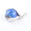 Pendant Necklaces Natural Lapis Lazuli Stone Pendants 16mm Round Ball Hands Palm Dangle Reiki Chakra Healing Jewelry Wholesale 10Pcs TN3146